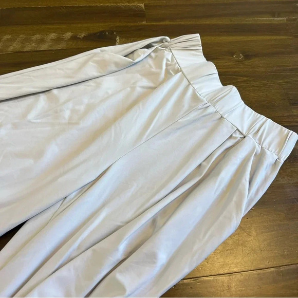 ADAY Cooler Days Culottes Cloud XS Cool Gray Wide Leg Cropped Slit Resort - Picture 9 of 16